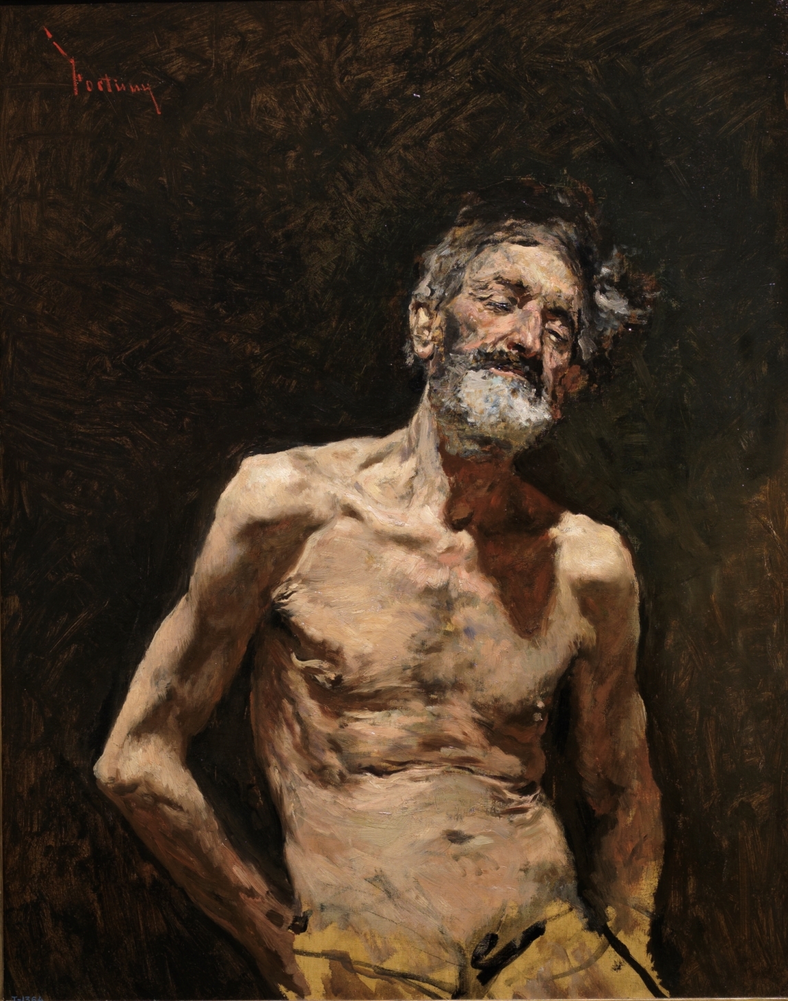 Nude Old Man in the Sun by Mariano Fortuny y Marsal. 