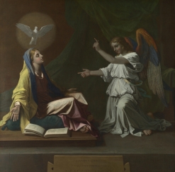 Annunciation by Nicolas Poussin