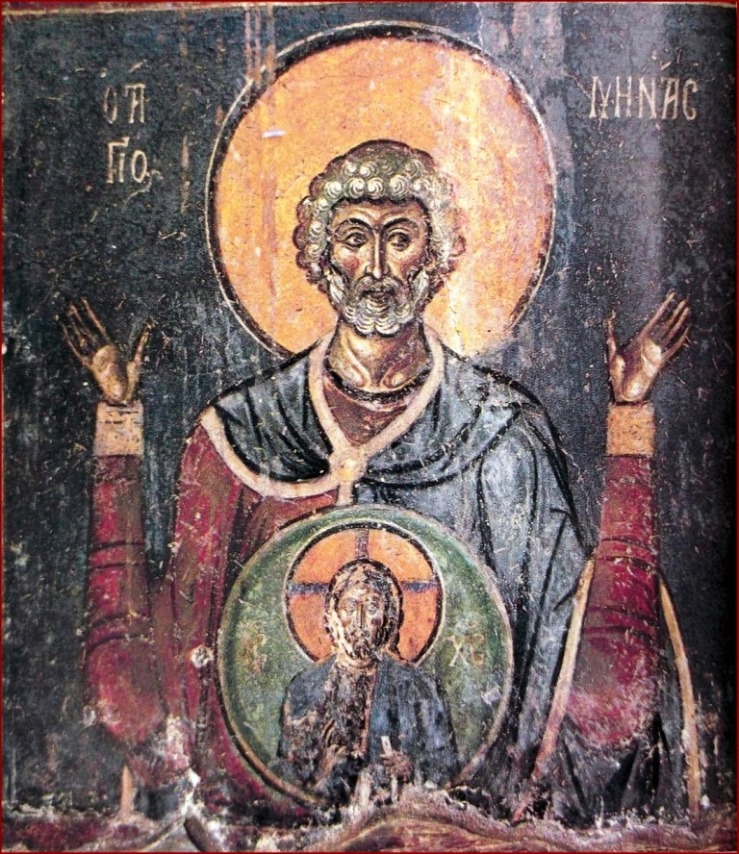St. Minas bearing Christ within