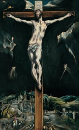 El Greco, Christ crucified with Toledo in the Background