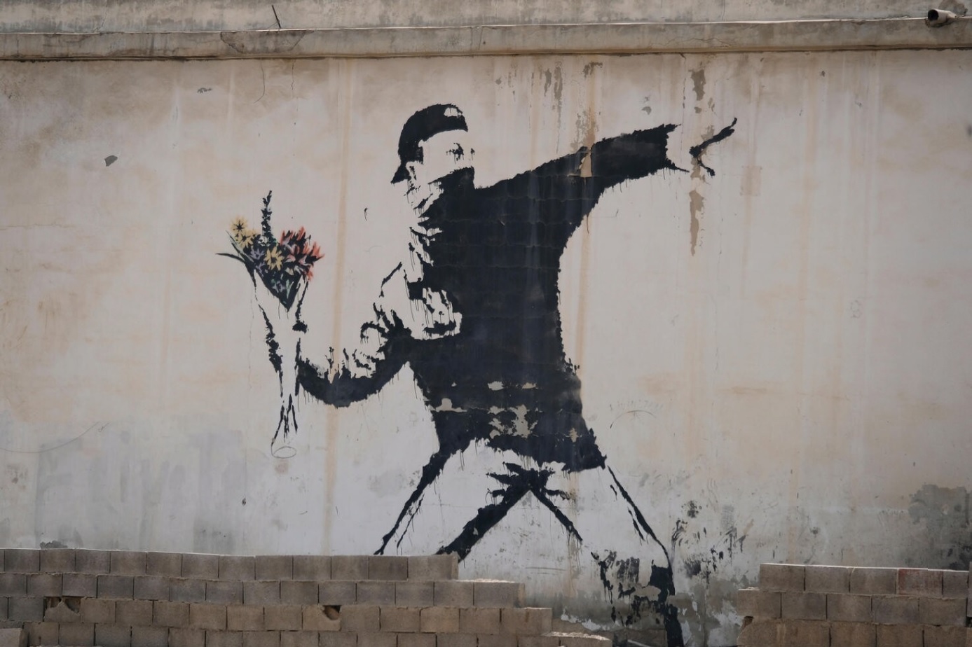 Banksy_Rage, Flower Thrower