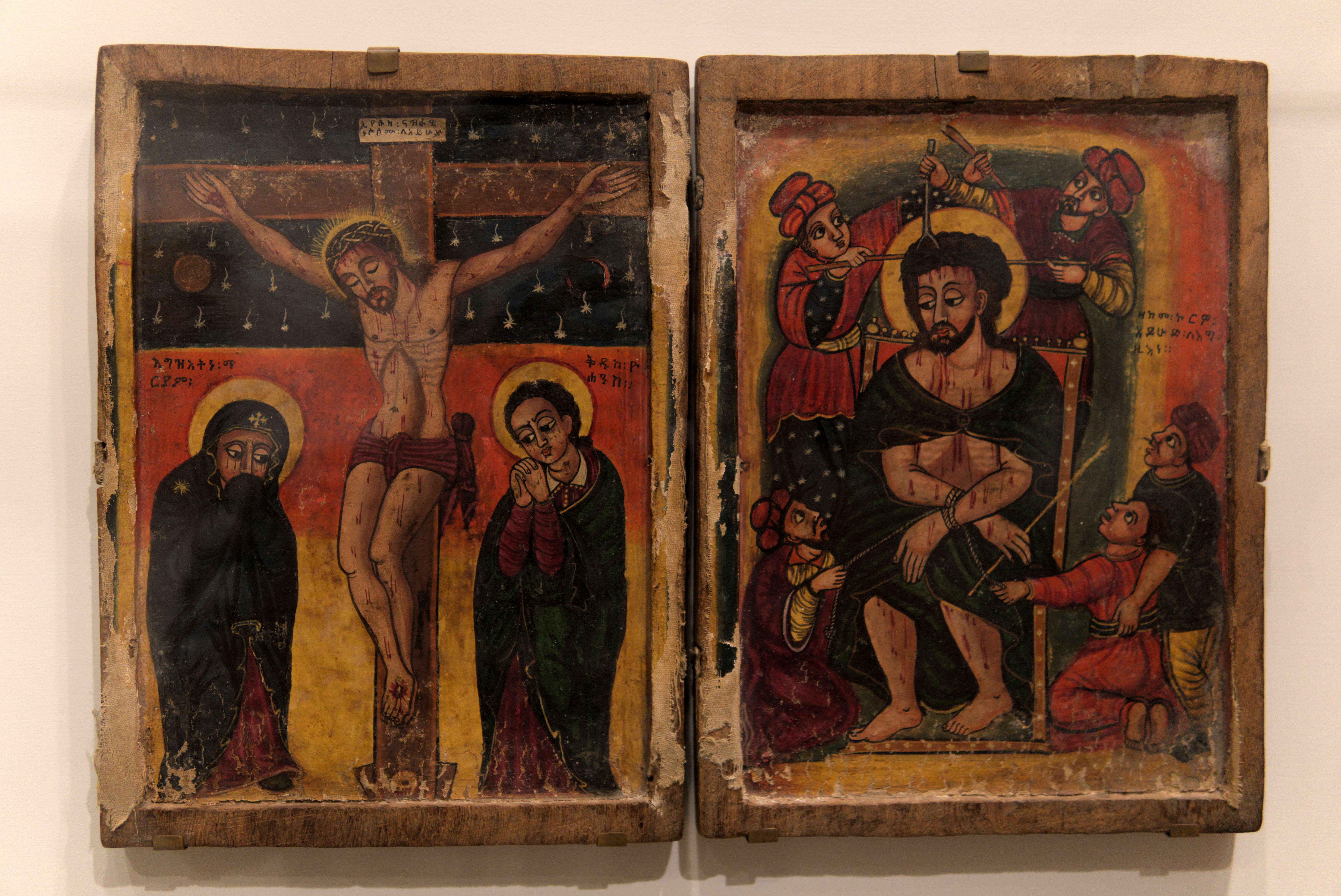 Crucifixion-Mocking diptych