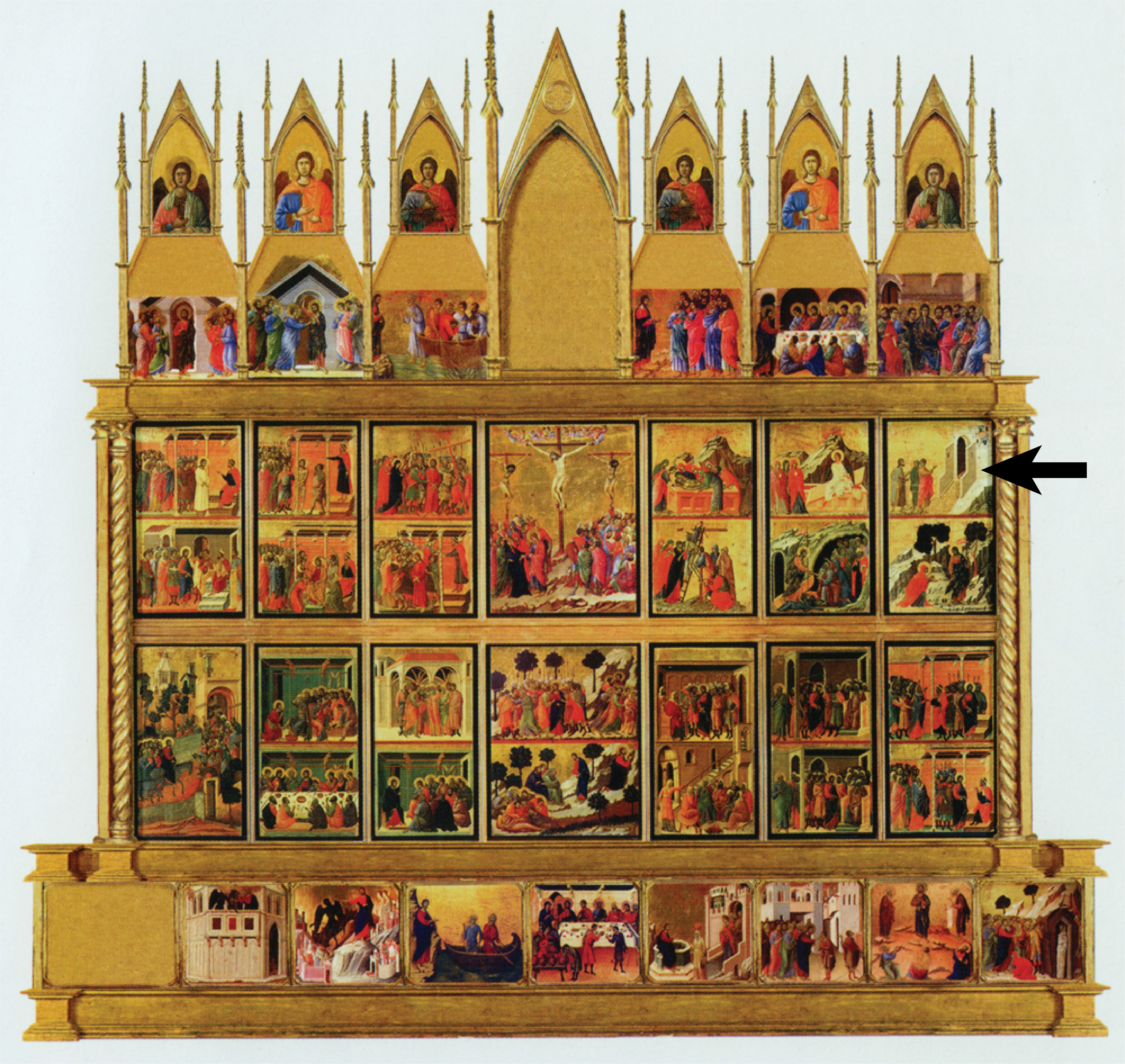 Maesta Altarpiece (back, Emmaus)